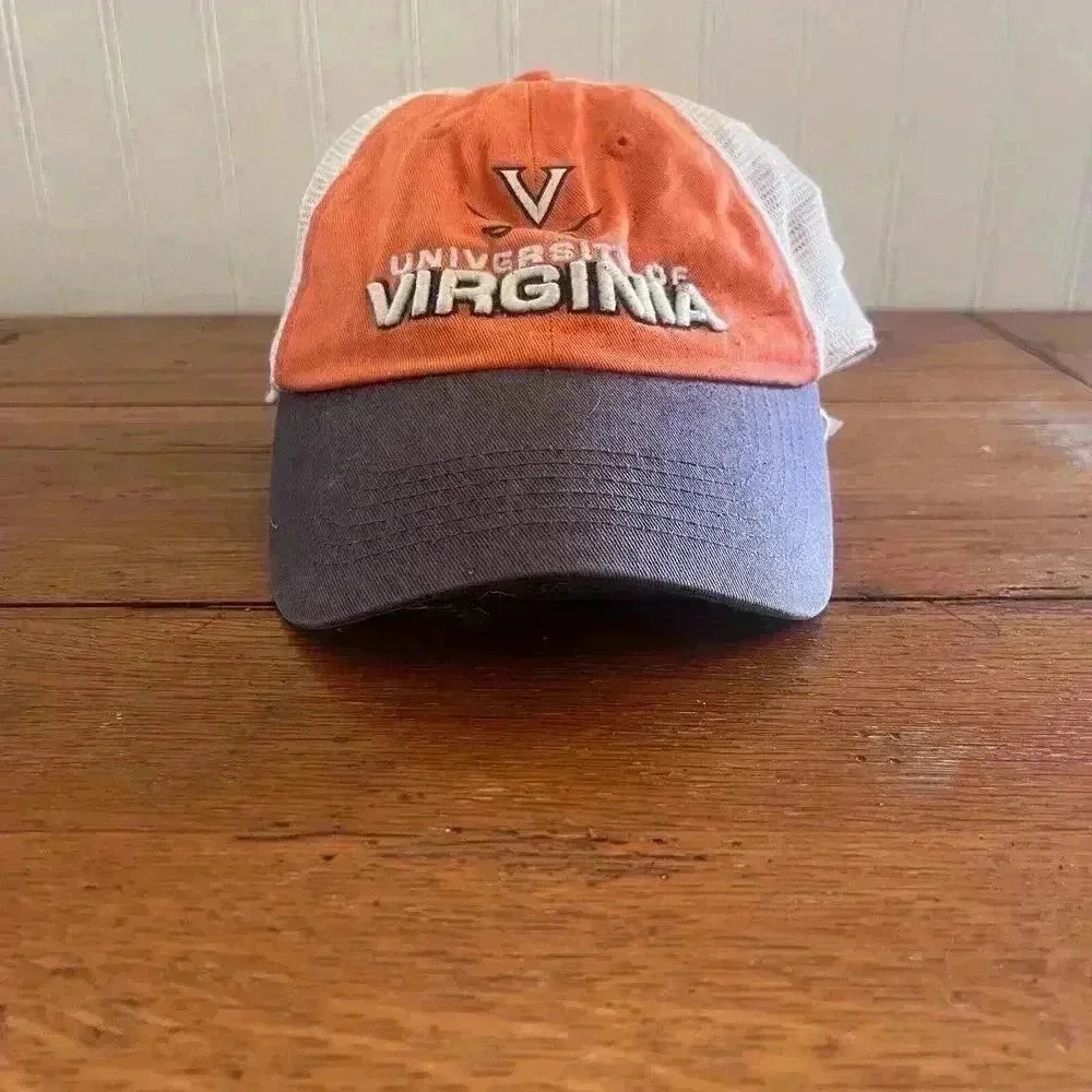 Vintage University Virginia Cavaliers‎ Orange Blue Snap Back Hat Men’s
